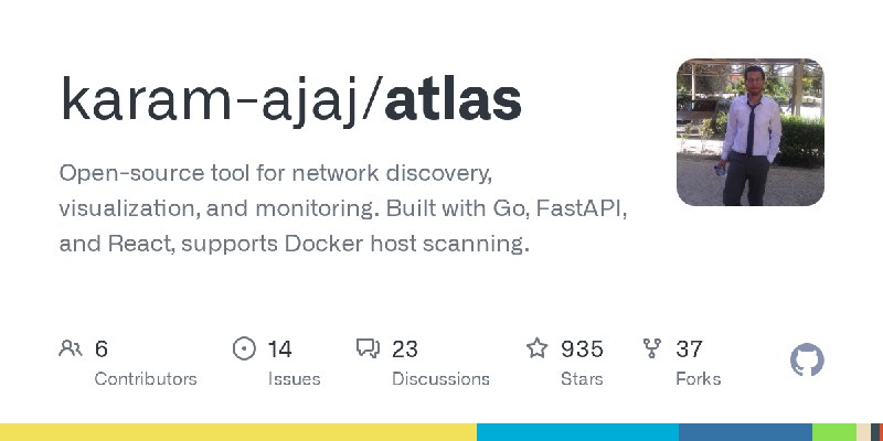GitHub - karam-ajaj/atlas: Open-source tool for network discovery, visualization, and monitoring. Built with Go, FastAPI, and React…