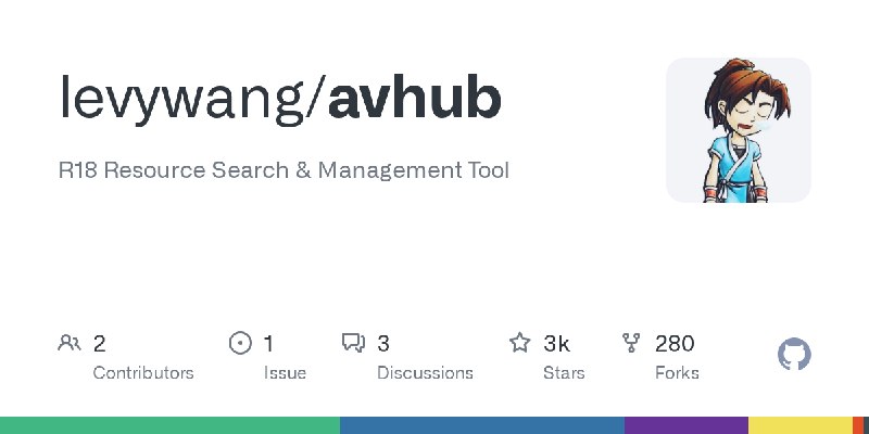 GitHub - levywang/avhub: R18 Resource Search & Management Tool