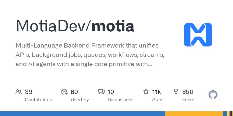 GitHub - MotiaDev/motia: Multi-Language Backend Framework that unifies APIs, background jobs, queues, workflows, streams, and AI…