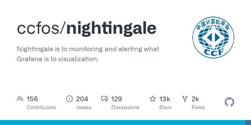 GitHub - ccfos/nightingale: Nightingale is to monitoring and alerting what Grafana is to visualization.