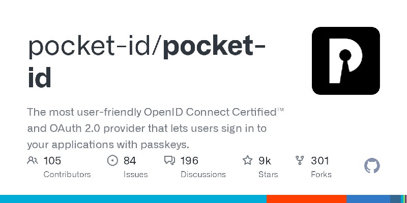 GitHub - pocket-id/pocket-id: The most user-friendly OpenID Connect Certified™ and OAuth 2.0 provider that lets users sign in to…