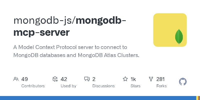 GitHub - mongodb-js/mongodb-mcp-server: A Model Context Protocol server to connect to MongoDB databases and MongoDB Atlas Clusters.