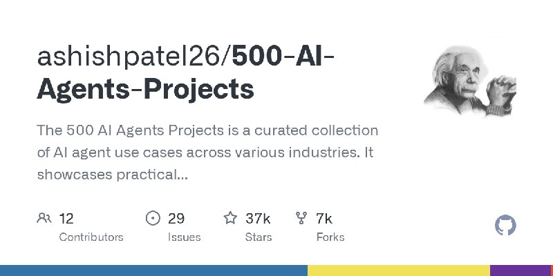 GitHub - ashishpatel26/500-AI-Agents-Projects: The 500 AI Agents Projects is a curated collection of AI agent use cases across…