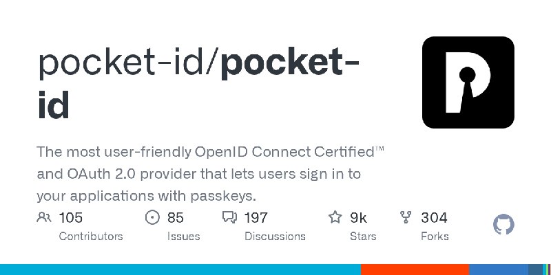 GitHub - pocket-id/pocket-id: The most user-friendly OpenID Connect Certified™ and OAuth 2.0 provider that lets users sign in to…