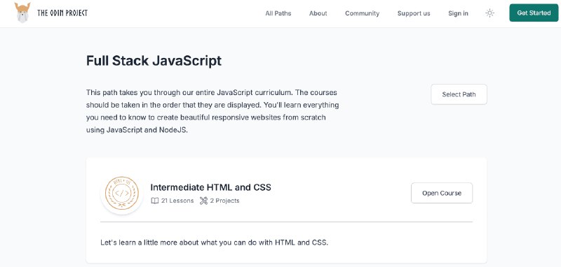 👉 名称：curriculum🤖 类型：👀资料👏 介绍：The Odin Project（简称 TOP）是一个开源的全栈 web 开发教育课程，旨在通过一系列课程和项目帮助学习者掌握前端和后端技能：