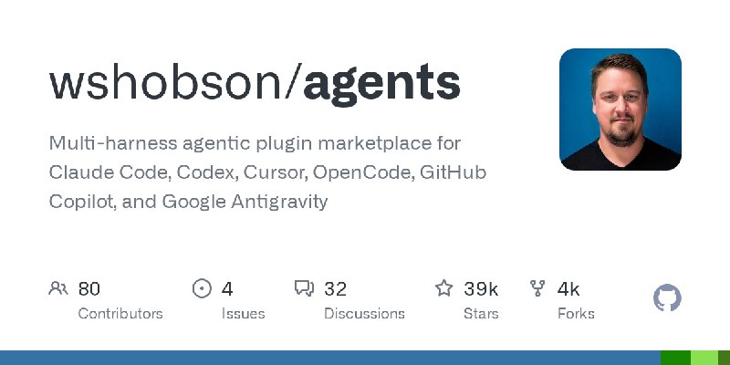 GitHub - wshobson/agents: Multi-harness agentic plugin marketplace for Claude Code, Codex, Cursor, OpenCode, GitHub Copilot, and…
