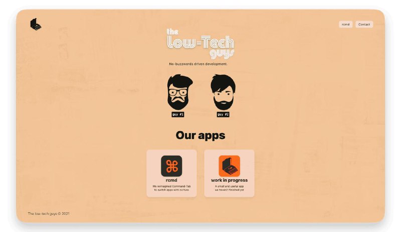 #People #Web #macOS #iOS #APP #GitHub情报🧔🏻 The Low-Tech Guys 和他们的 Apple 平台软件近期网上冲浪的时候看到了这个有意思的网页，由两名不愿意透露身份的罗马尼亚开发者搭建，内容是展示他们开发的 iOS 和 macOS 软件