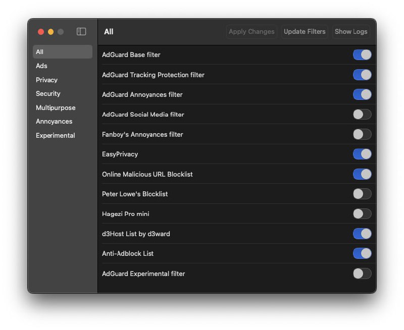 #去广告 #浏览器 #macOS🛡 wBlock - 一款开源的的广告拦截工具下载页面wBlock 集成了 AdGuard 等第三方过滤器，最大特点便是高性能、高拦截，可以阻止跟踪器、恶意软件和 YouTube 广告仅支持 macOS，安装包体积仅有1.72M，后台内存占用仅空闲时仅 40MB📑相关阅读屏蔽搜索引擎的 AI 生成内容📮投稿    📢频道    💬群聊    🔎索引