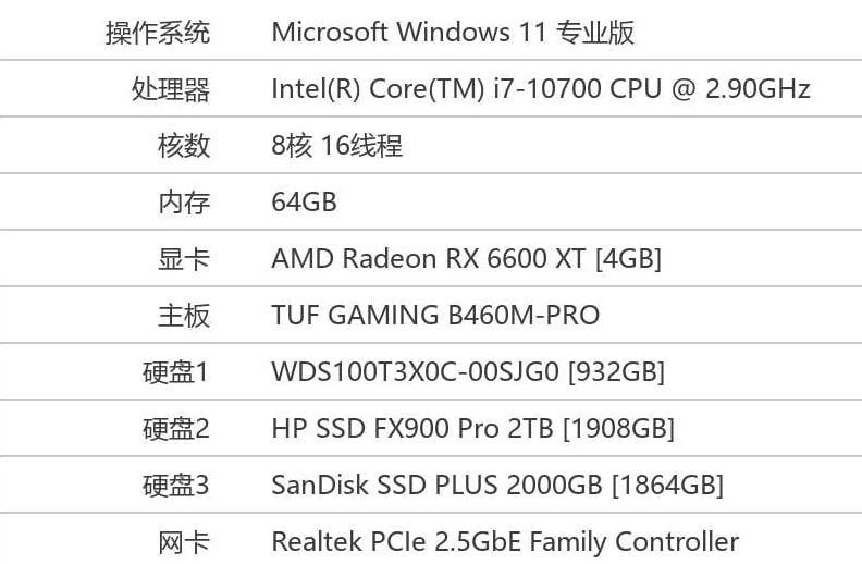 机查查系统硬件信息查看工具，特点是体积小巧，仅 3MB 大小，且采用单文件绿色便携设计，不依赖任何外部组件，不写入注册表，可一键获取操作系统、CPU、GPU、主板、内存、硬盘、网卡等硬件信息，完全免费，无，无需注册
